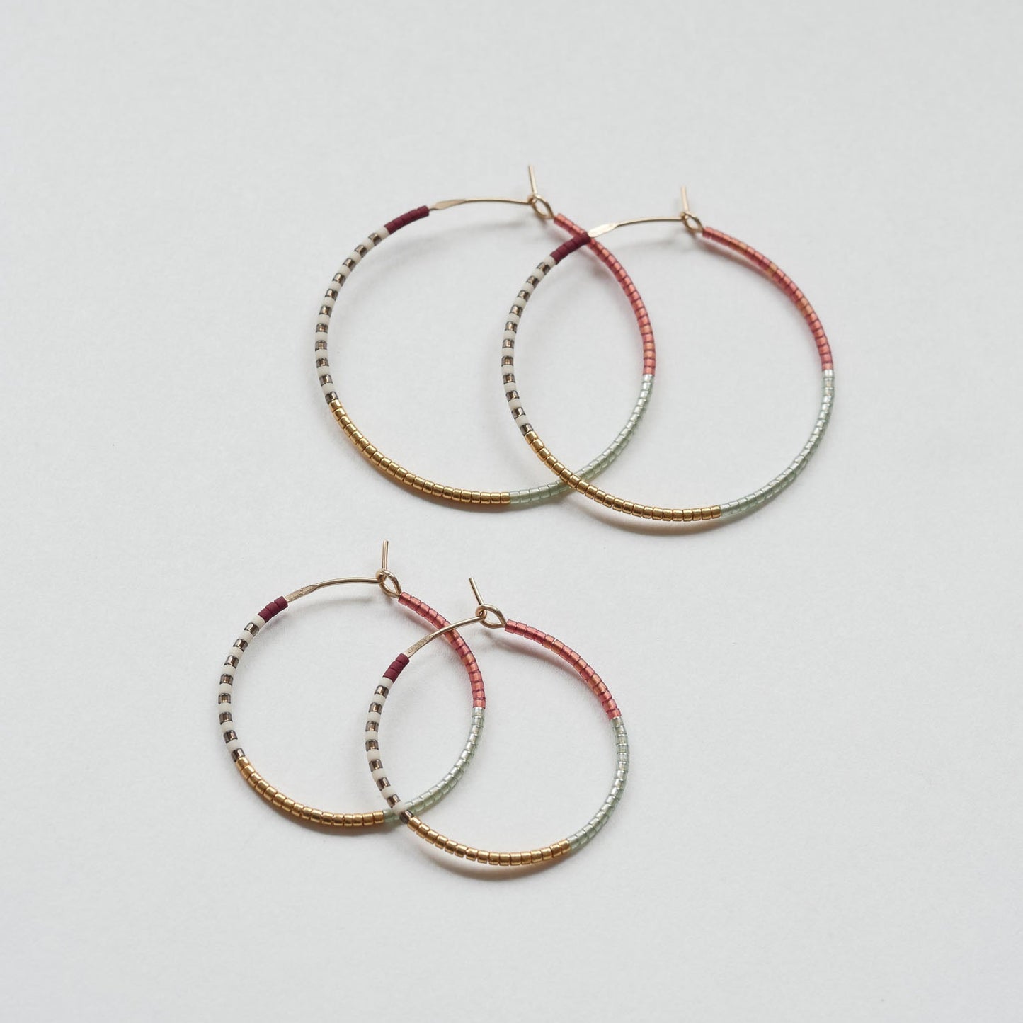Aqsa - 1.25" & 1.75" 14 KT Gold Hoops