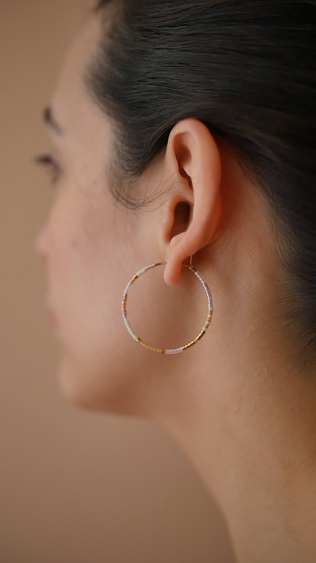 Nive - 1.25" & 1.75" 14 KT Gold Hoops