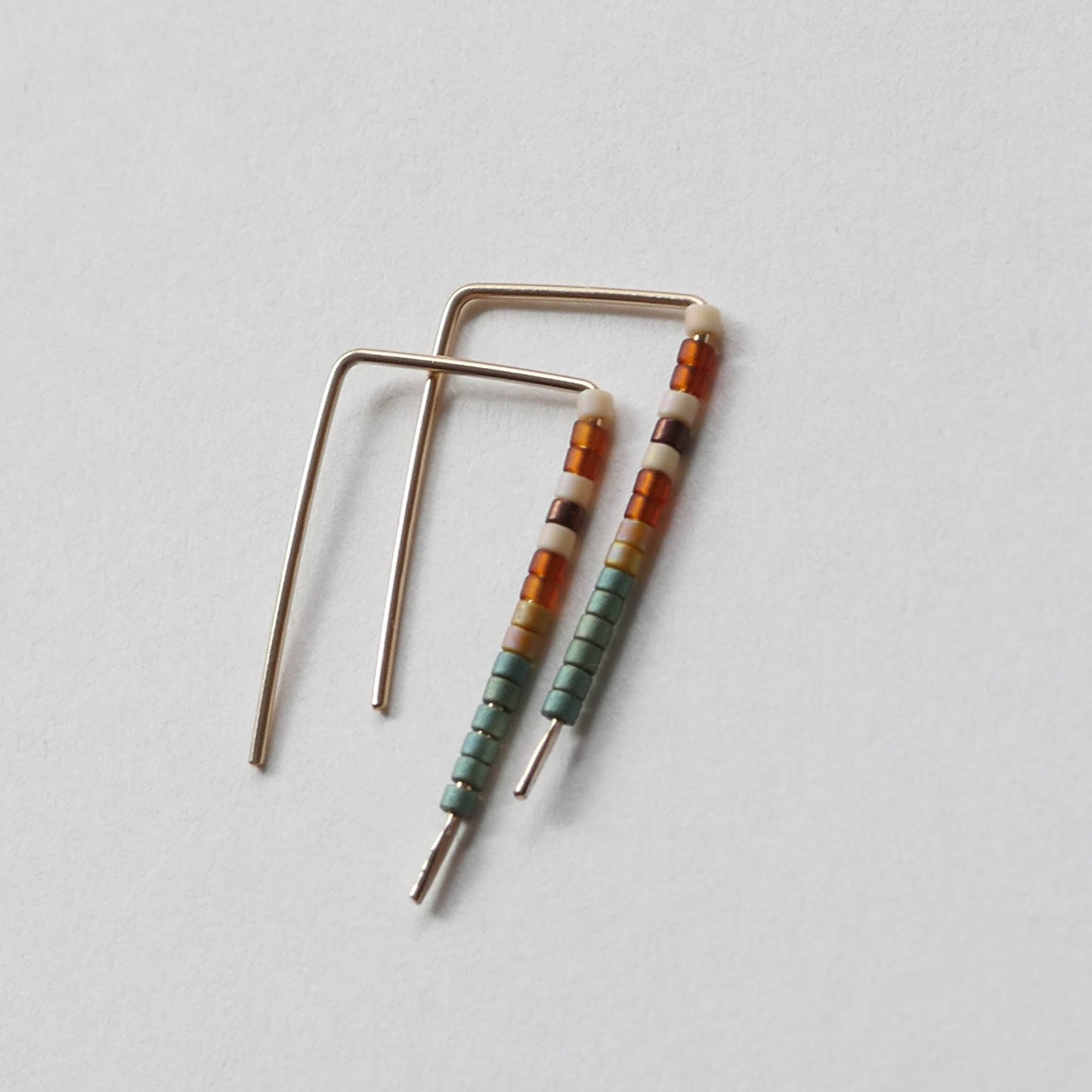 Netty - 14 KT Gold Bar Studs