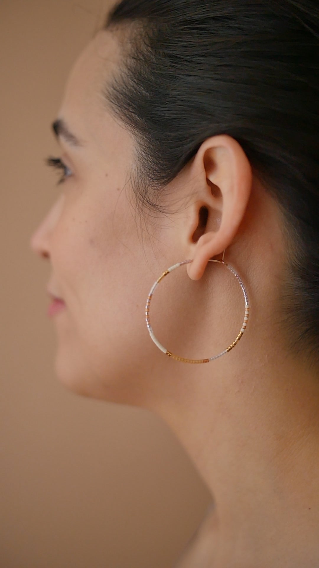 Nive - 1.25" & 1.75" 14 KT Gold Hoops