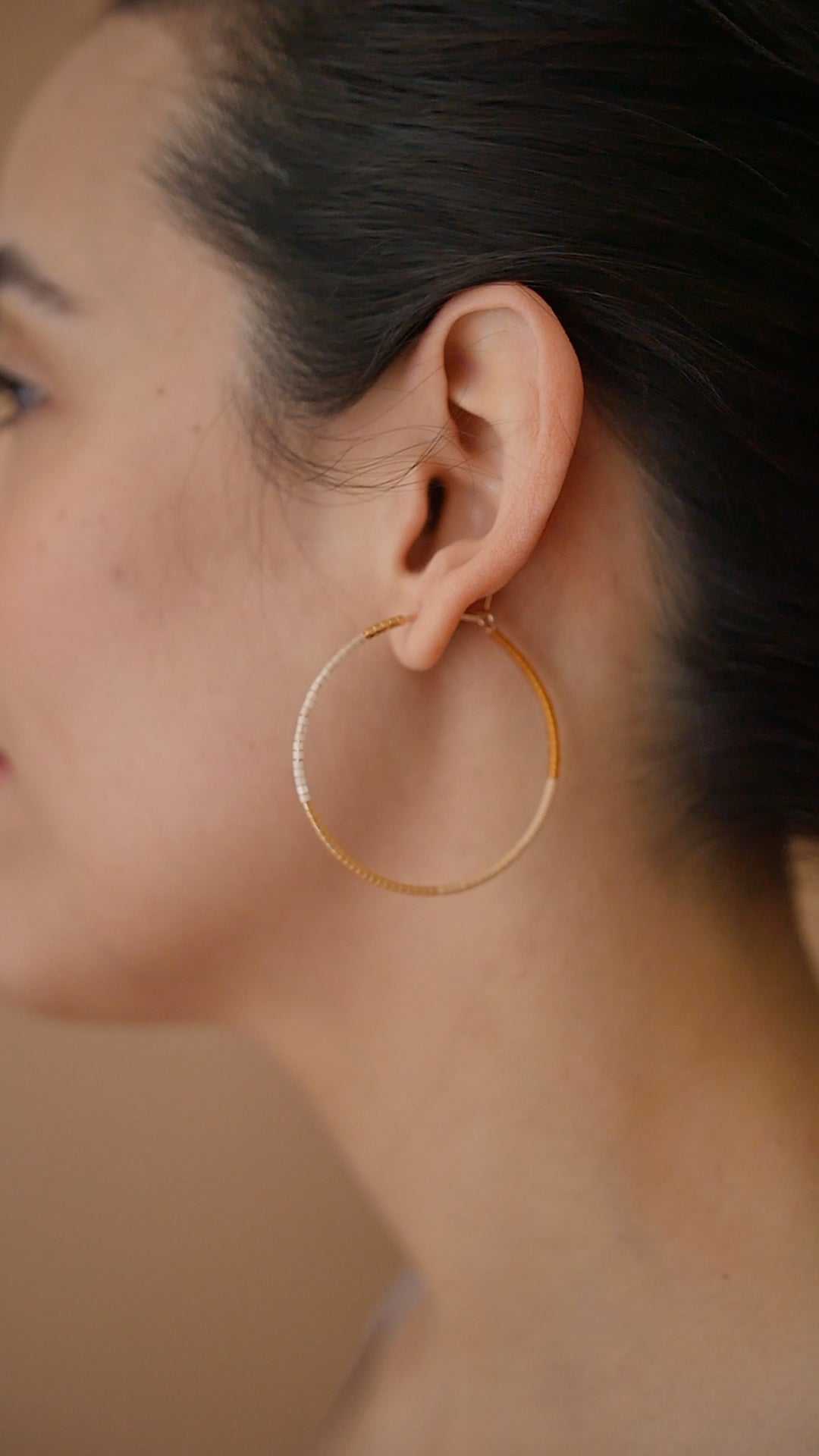 Ollia - 1.25" & 1.75" 14 KT Gold Hoops