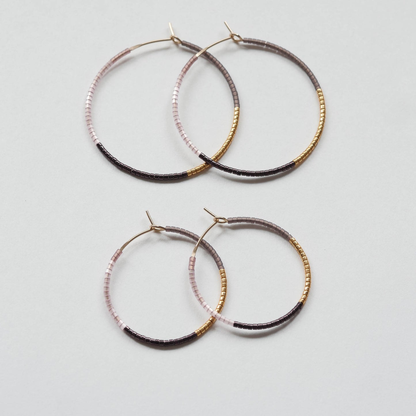 Sabina - 1.25" & 1.75" 14 KT Gold Hoops