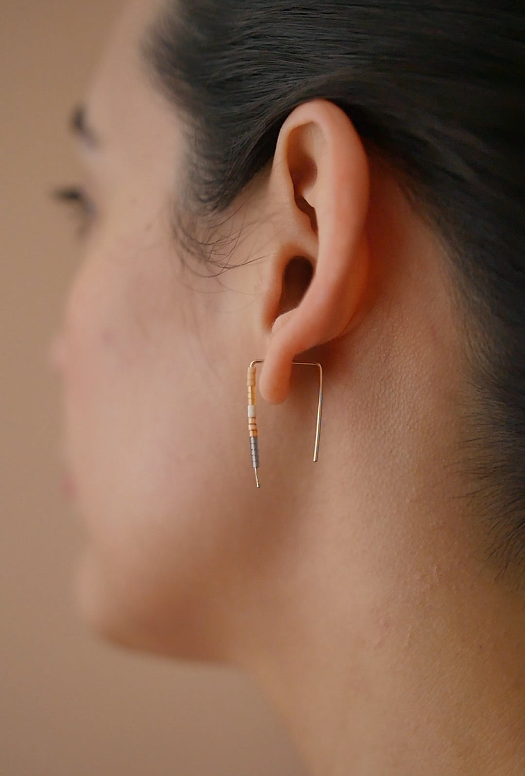 Silna - 14 KT Gold Bar Studs