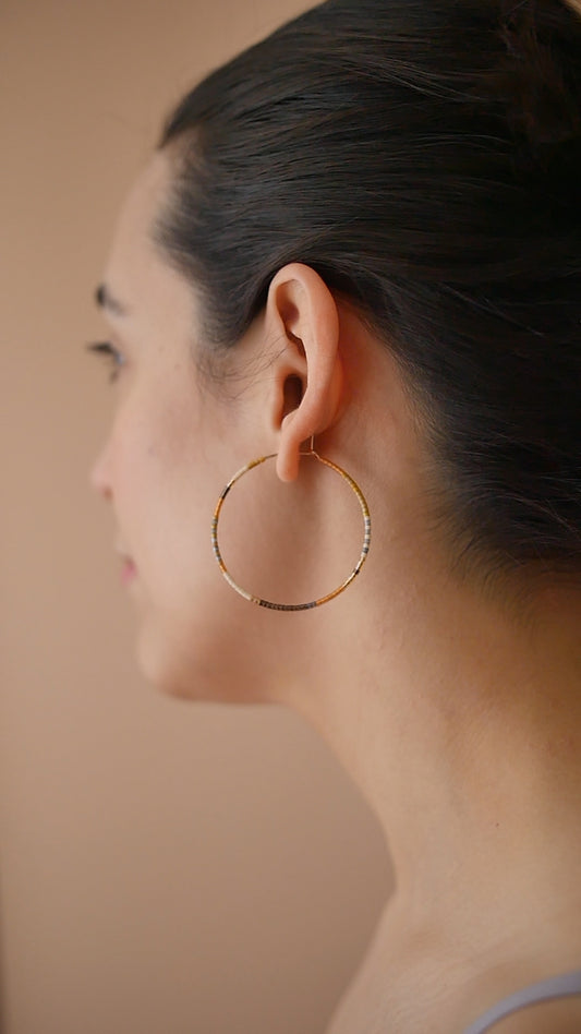 Adi - 1.25" & 1.75" 14 KT Gold Hoops
