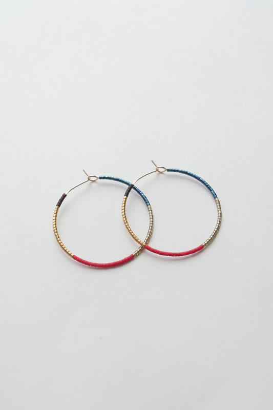 Afeni - 1.25" & 1.75" 14 KT Gold Hoops
