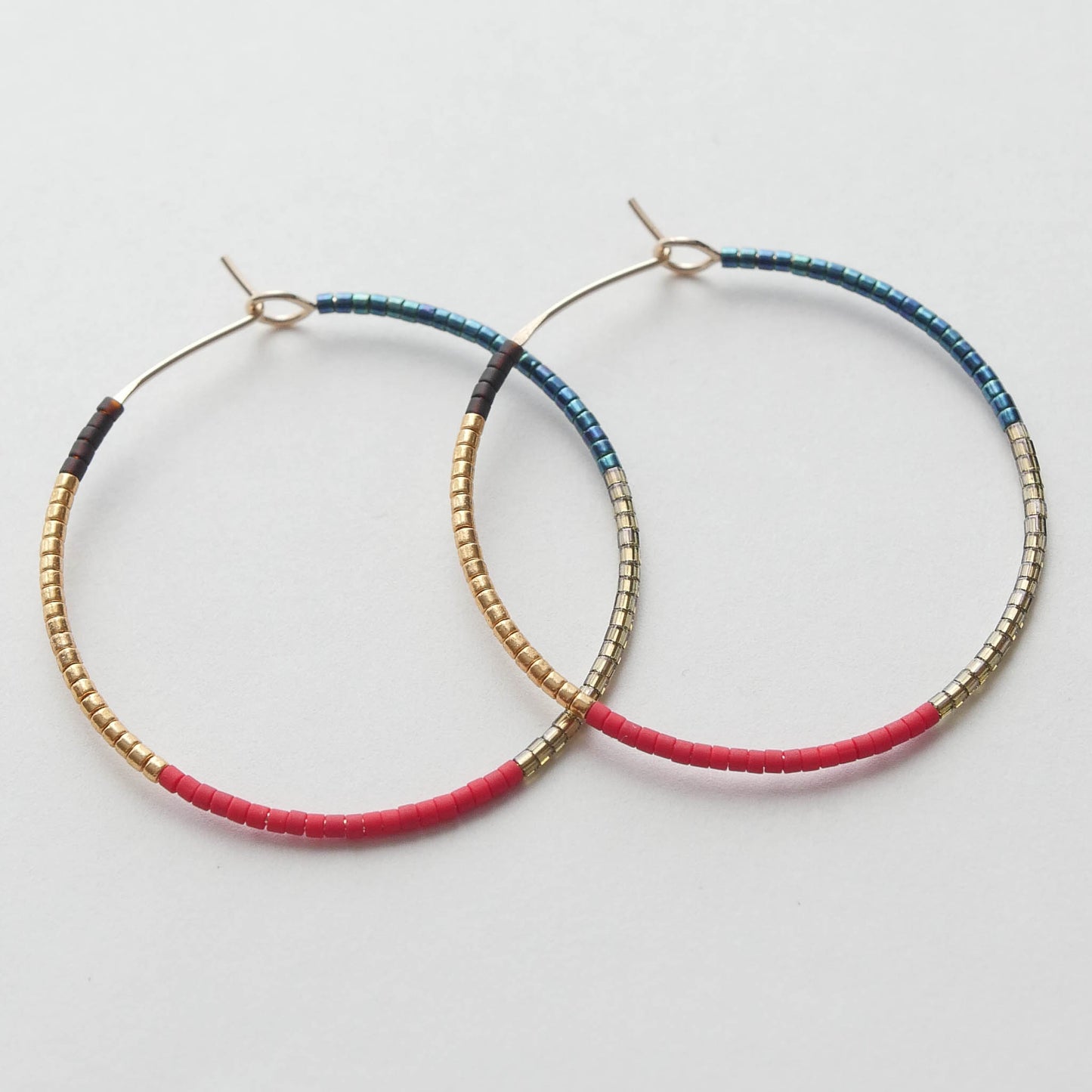 Afeni - 1.25" & 1.75" 14 KT Gold Hoops