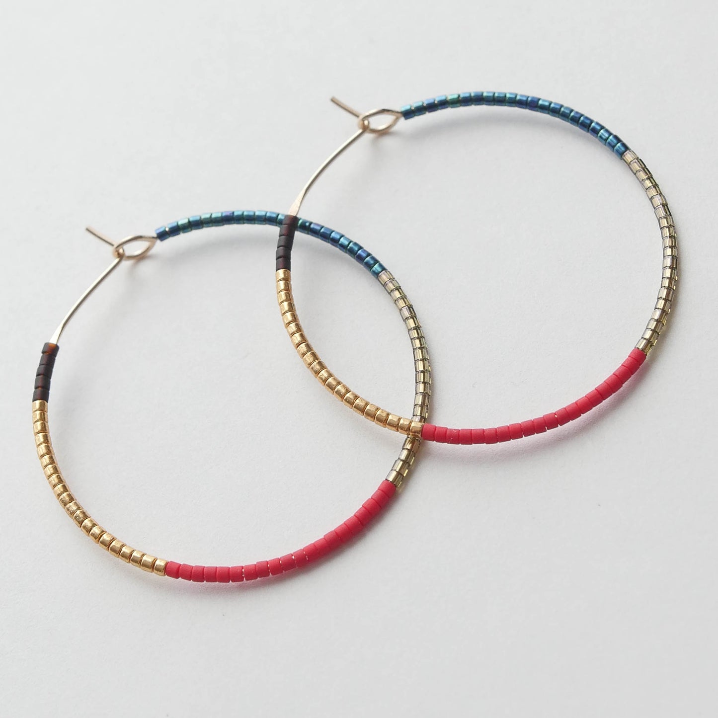 Afeni - 1.25" & 1.75" 14 KT Gold Hoops