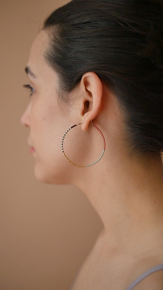 Aqsa - 1.25" & 1.75" 14 KT Gold Hoops