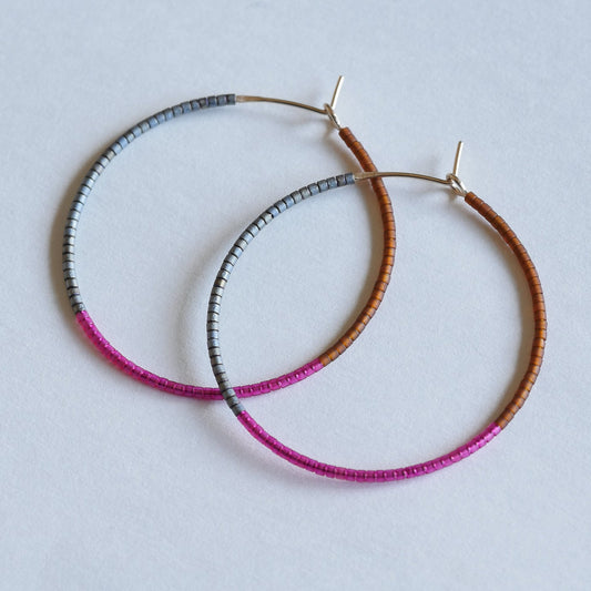 Adila - 1.25" & 1.75" 14 KT Gold Hoops
