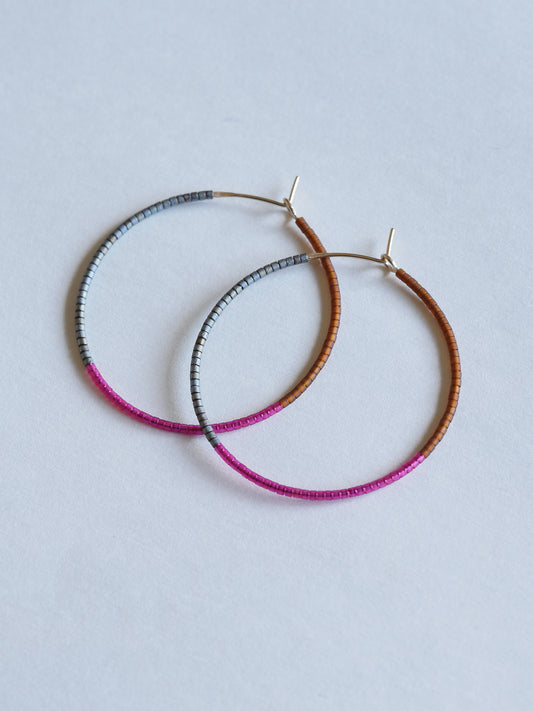 Adila - 1.25" & 1.75" 14 KT Gold Hoops
