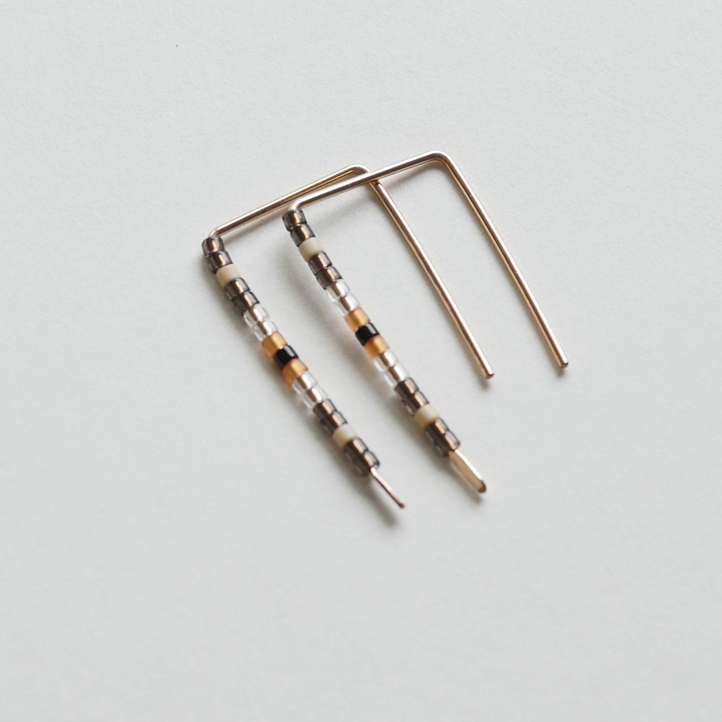 Garin - 14 KT Gold Bar Studs