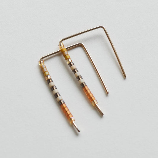 Yael - 14 KT Gold Bar Studs