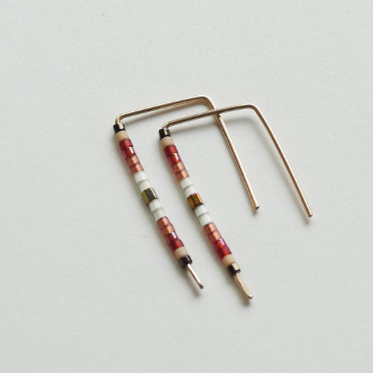 Aitana - 14 KT Gold Bar Studs