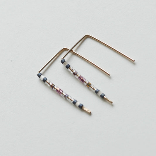 Ulrika - 14 KT Gold Bar Studs