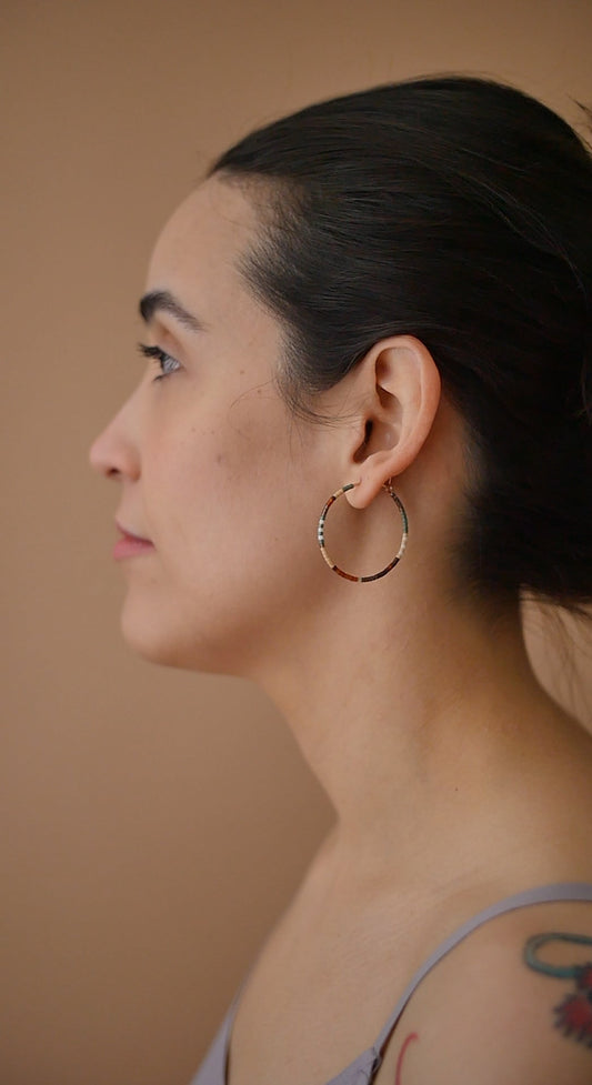 Eanna - 1.25" & 1.75" 14 KT Gold Hoops