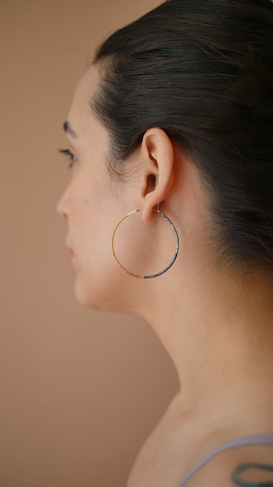 Esen - 1.25" & 1.75" 14 KT Gold Hoops
