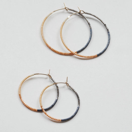 Esen - 1.25" & 1.75" 14 KT Gold Hoops
