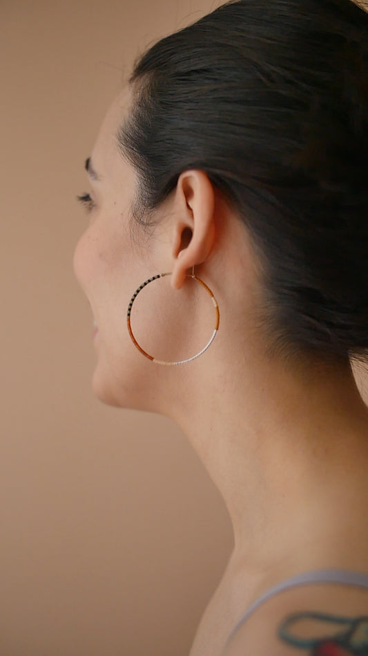 Mylene - 1.25" & 1.75" 14 KT Gold Hoops