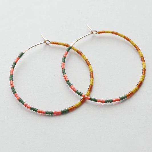 Nareda - 1.25" & 1.75" 14 KT Gold Hoops