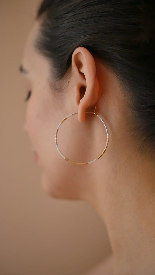 Nive - 1.25" & 1.75" 14 KT Gold Hoops