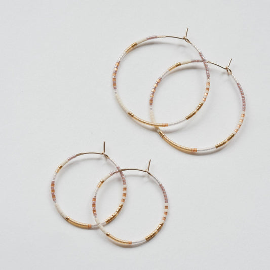 Nive - 1.25" & 1.75" 14 KT Gold Hoops