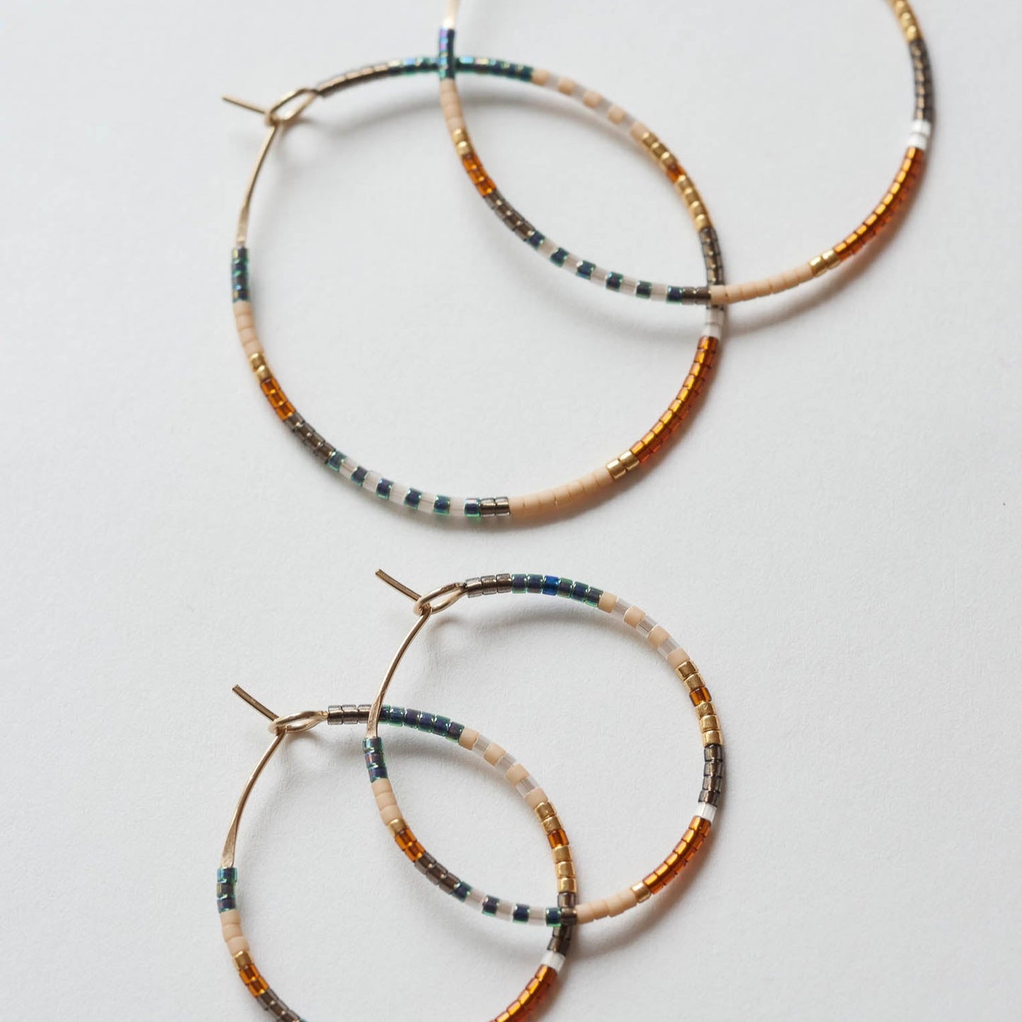 Noura - 1.25" & 1.75" 14 KT Gold Hoops