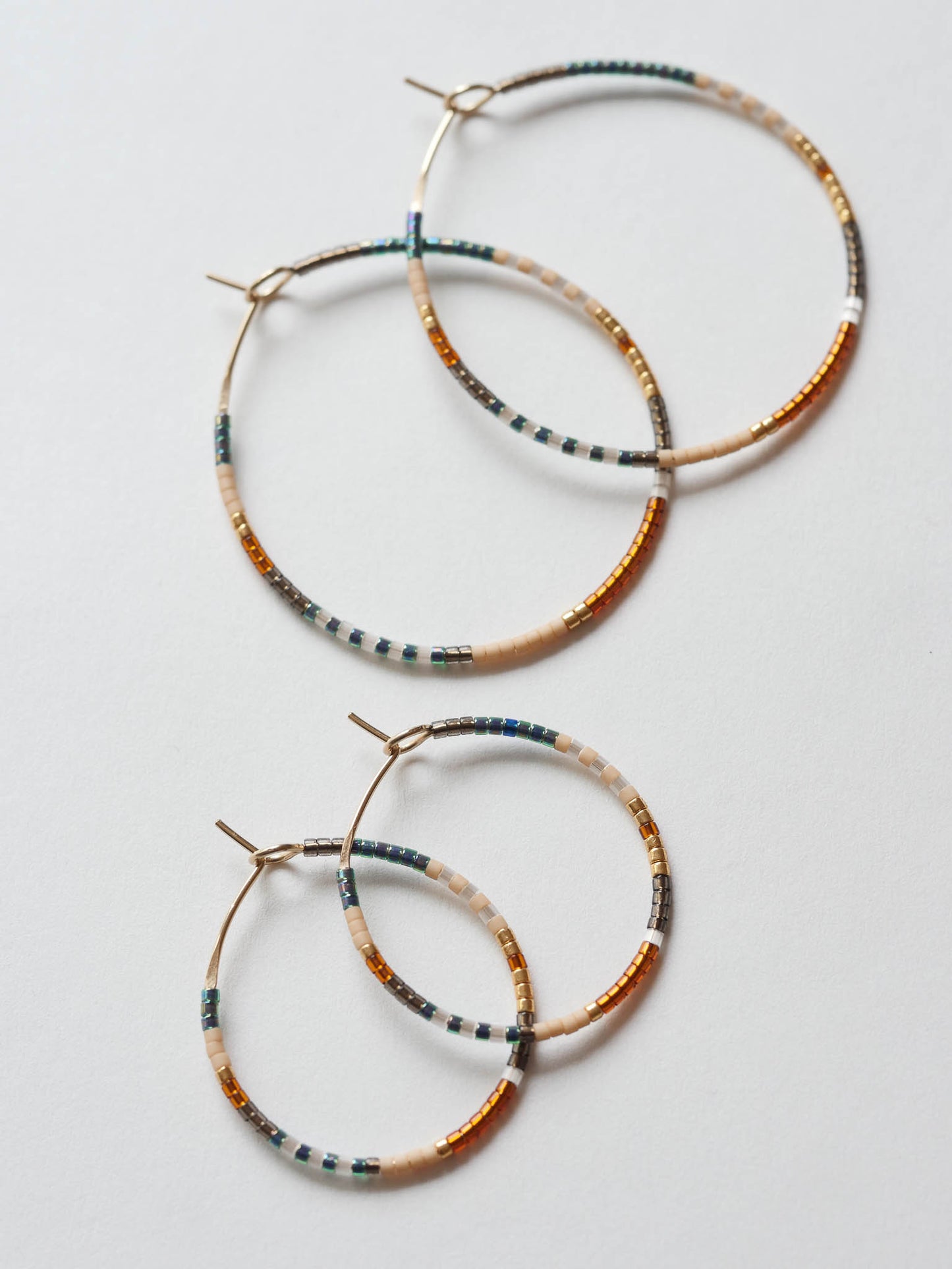 Noura - 1.25" & 1.75" 14 KT Gold Hoops