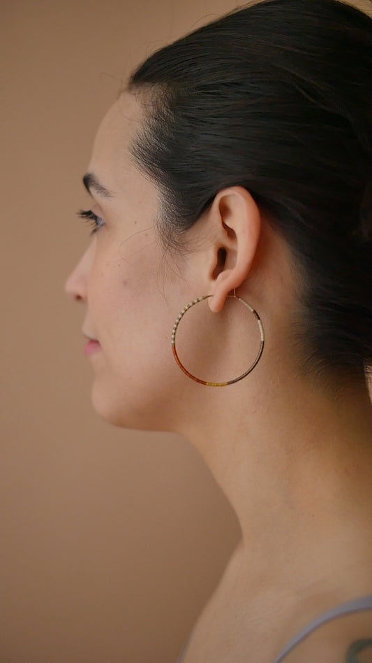 Odile - 1.25" & 1.75" 14 KT Gold Hoops