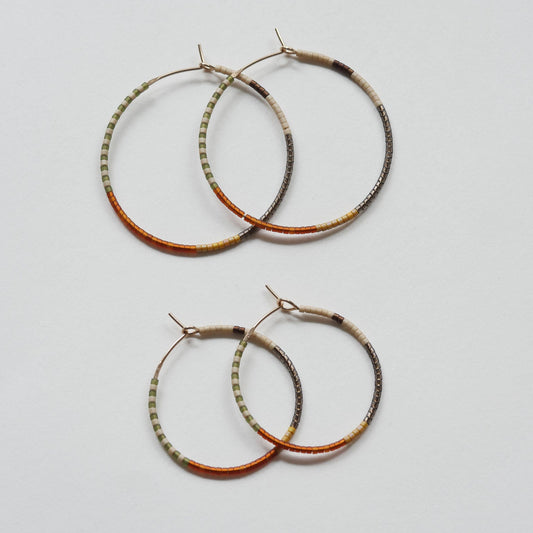 Odile - 1.25" & 1.75" 14 KT Gold Hoops
