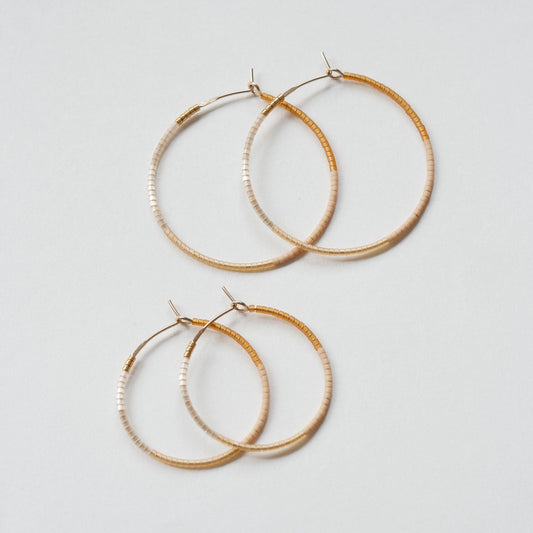Ollia - 1.25" & 1.75" 14 KT Gold Hoops