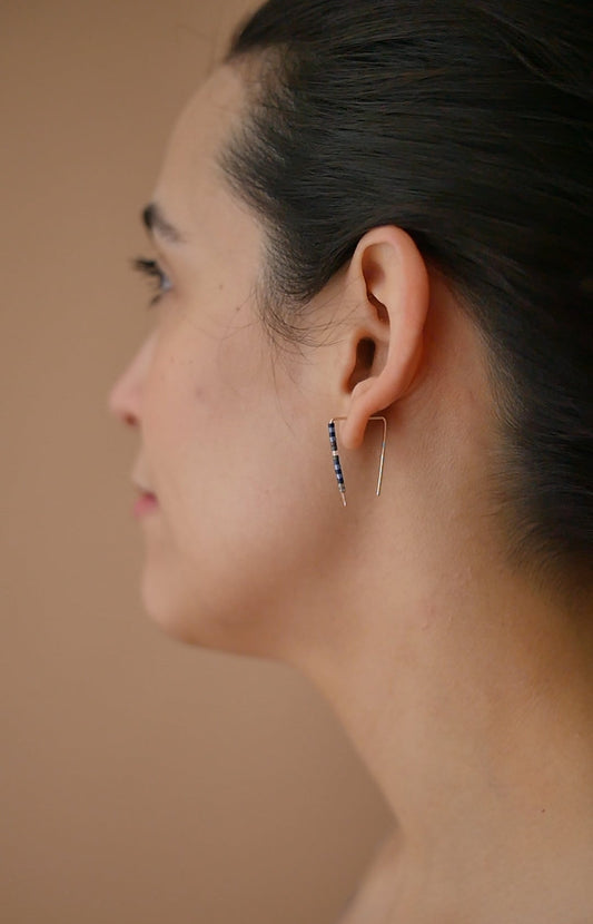 Sedna - 14 KT Gold Bar Studs