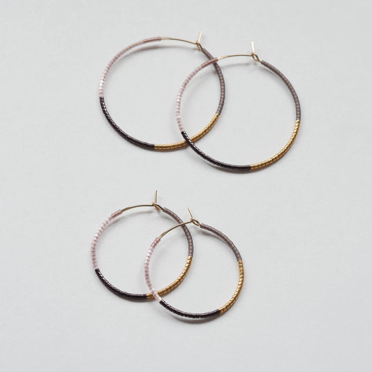 Sabina - 1.25" & 1.75" 14 KT Gold Hoops
