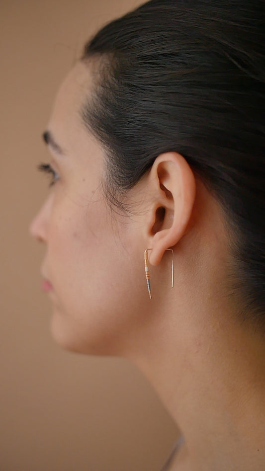 Silna - 14 KT Gold Bar Studs