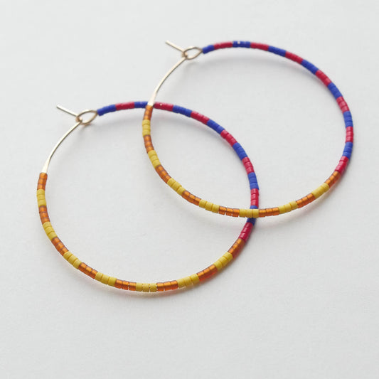 Sunita - 1.25" & 1.75" 14 KT Gold Hoops