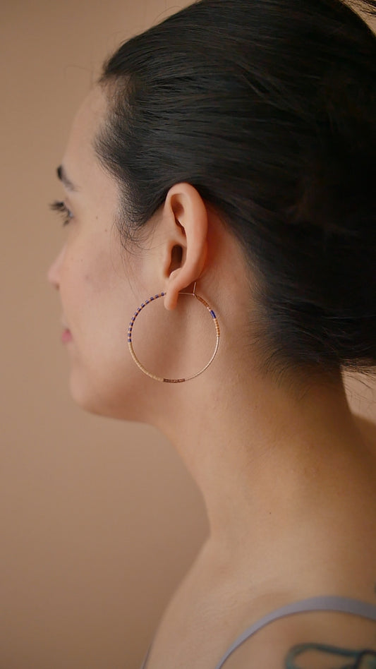 Tunde - 1.25" & 1.75" 14 KT Gold Hoops