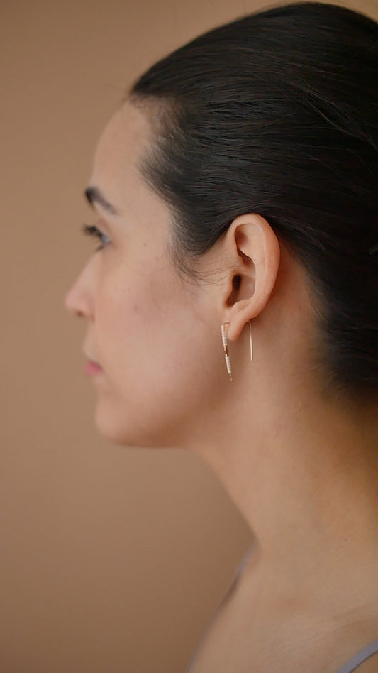 Tillie - 14 KT Gold Bar Studs