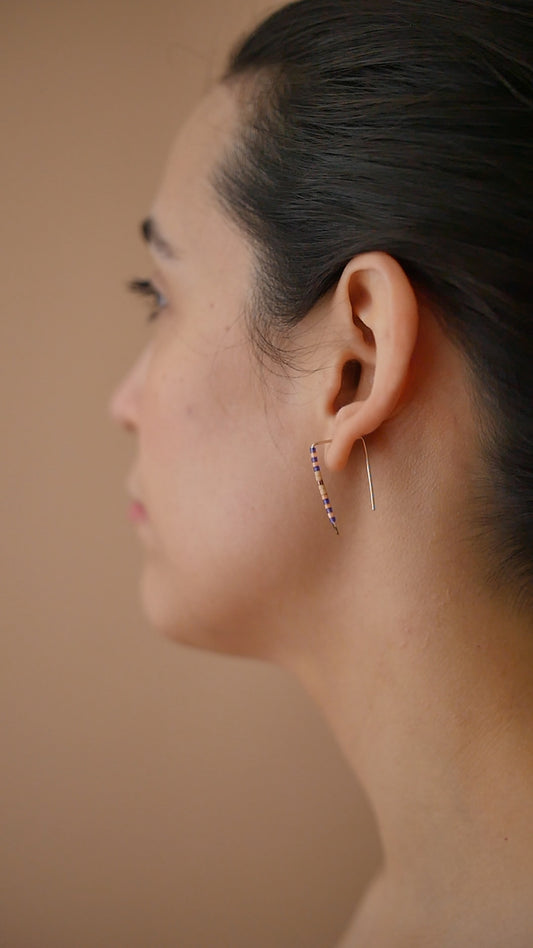 Tunde - 14 KT Gold Bar Studs