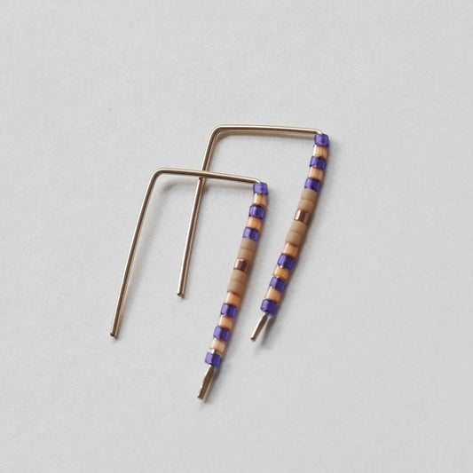 Tunde - 14 KT Gold Bar Studs
